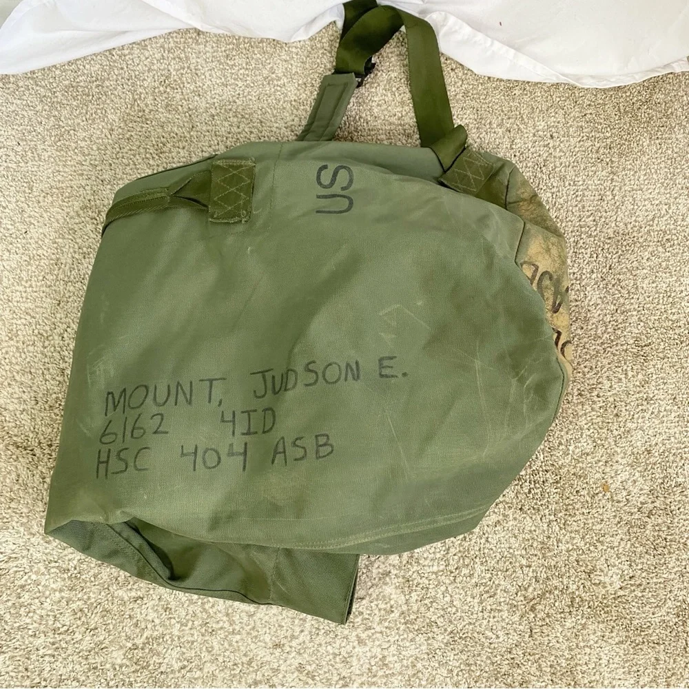 Vintage Y2K US Army Military Nylon Duffle Bag Seabag Padded Straps